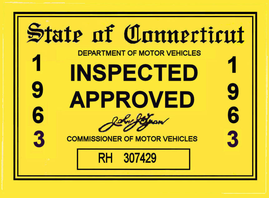 (image for) 1963 Connecticut inspection sticker